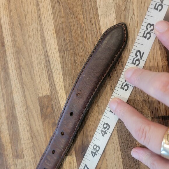 Silver Creek Classics Brown Leather Belt w Silver Hardware C70285 - Picture 8 of 12